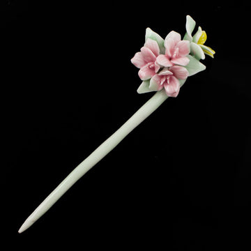 Handmade Porcelain China Floral Hair Stick